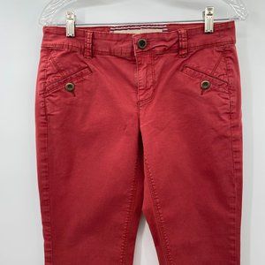 DAUGHTERS OF THE LIBERATION STRETCH STRAIGHT LEG PANTS RUST WOMENS SIZE 6